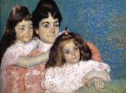 Mary Cassatt The Lady and her two daughter Germany oil painting reproduction